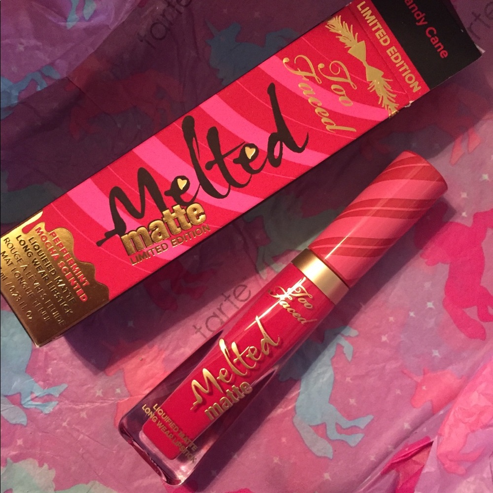 Too Faced Melted Candy Cane matte lipstick NIB